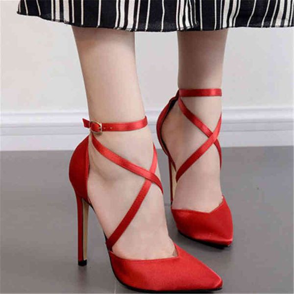 

dress shoes luxury fashion designers high heels cross tied wedding women bride elegant red lgk5, Black