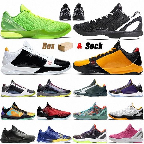 

mamba basketball shoes men 5 protro bruce lee del sol 6 mambacita grinch chaos lakers mens outdoor sports trainers sneakers laker lakers 40-, Black