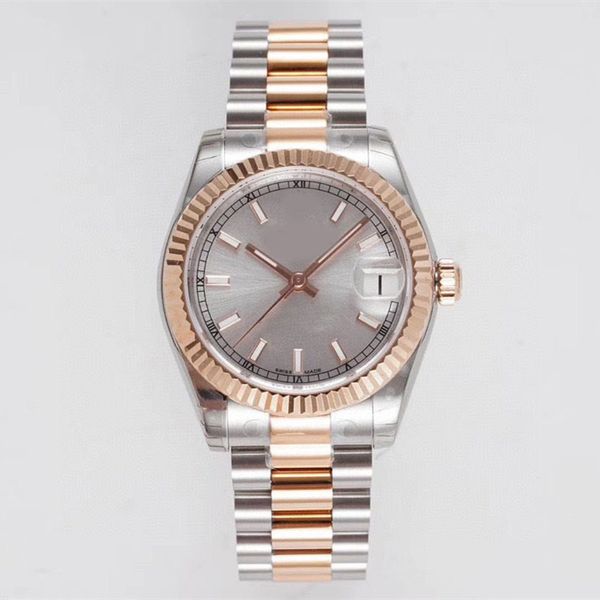 

luxury elling wristwatches datejust 278271 36mm rose gold two tones jubilee asia 2813 movement automatic mens watch watches, Slivery;brown