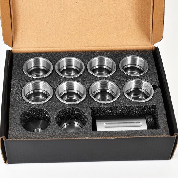 

us warehouse fuel filter 10" l 1.52"od full stainless steel modular solvent trap 1/2x28 and 5/8 x24 1.375x24 mst kit for napa 4003