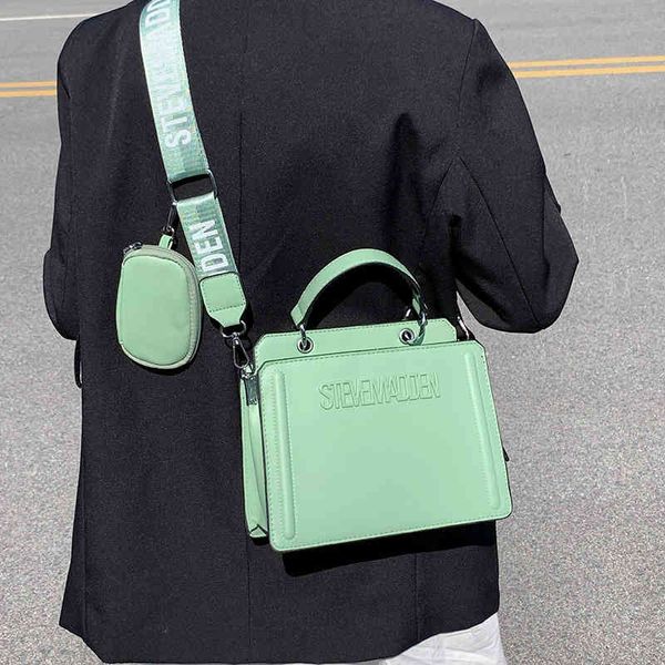 

2022 new bag cross 60% off color portable women's three piece set all-match single shoulder messenger female bags