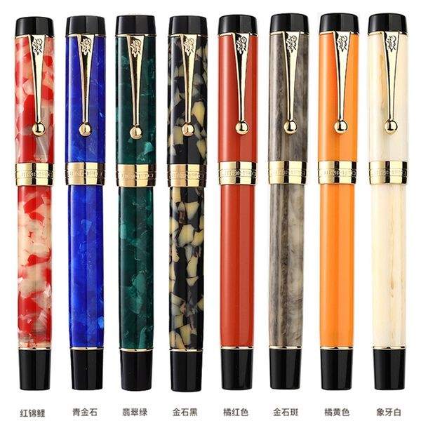 Jinhao 100 Centennial смола Fountain Pen Ef /F 18 кг в M /Bent Nib 0,5 /1,2 мм с конвертером Golden Clip Business Office Pired Pen 220812