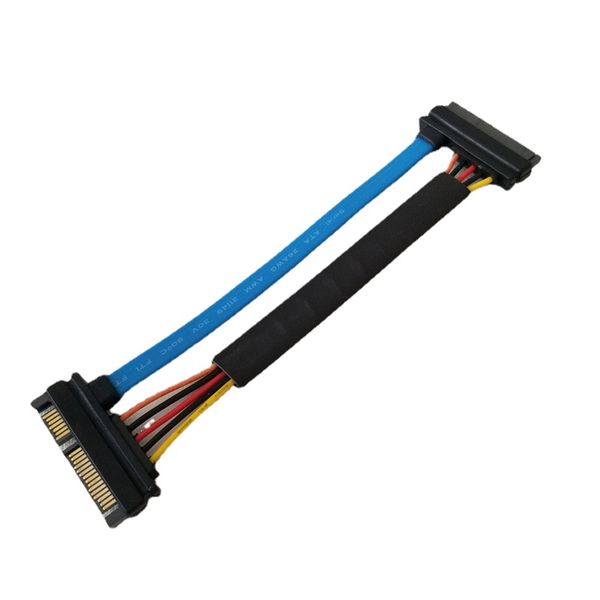 22 pinos (7 15pin) SATA Extensão do cabo macho para fêmea Cabo de extensão de Dirve Hard Dirve 3.3V