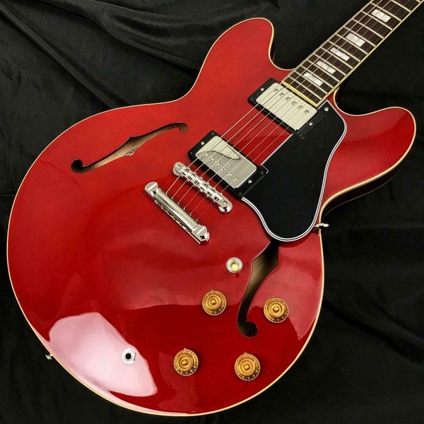 

three dots guitars sh -semi hollow- / cherry #ggby4 electric guitar