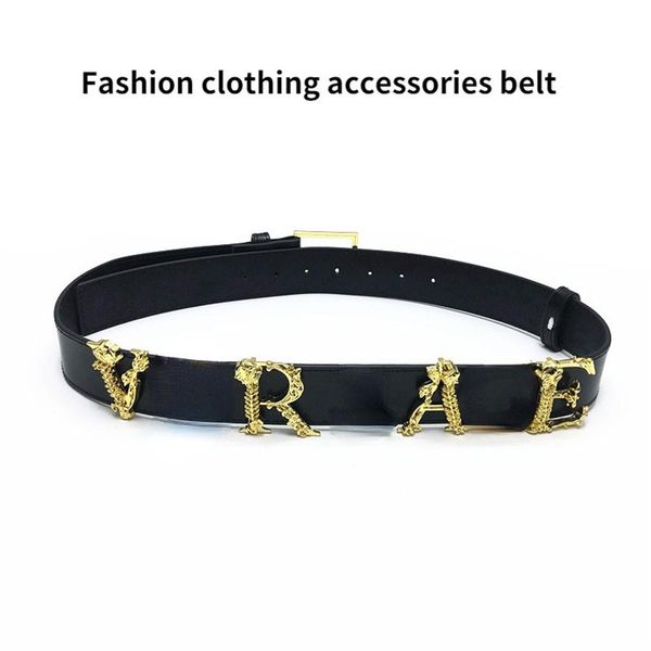 

famous brand designer new women/girl genuine leather letter belt fashion pin buckle waist cover with skirt temperament classic lux2381, Black;brown