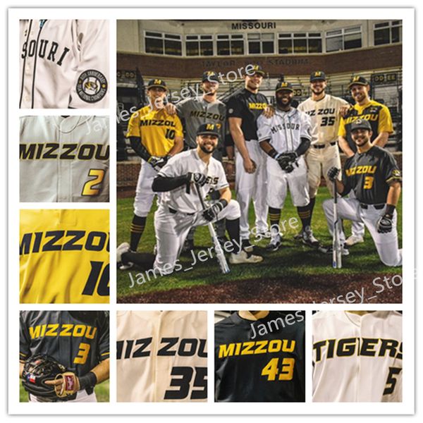 

2022 ncaa custom mizzou missouri tigers stitched college baseball jersey 2 mike coletta jerseys cam careswell 12 justin colon 24 hector mang, Black