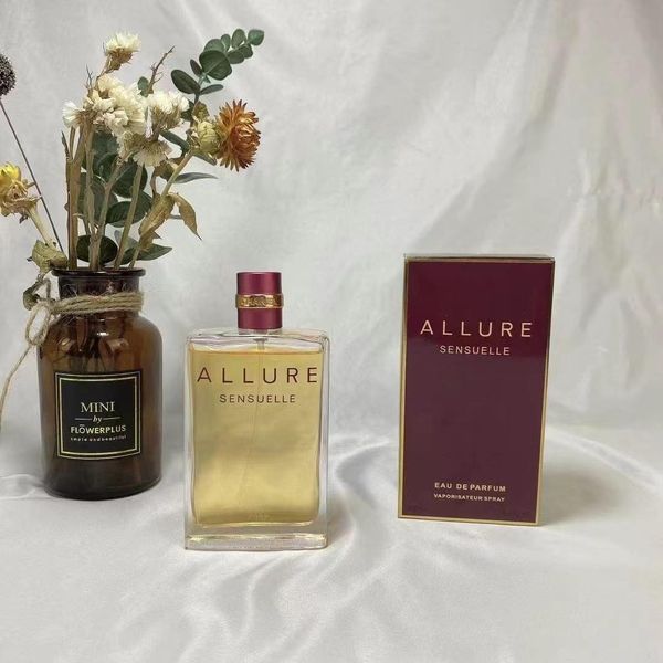 Novos perfumes para mulher Allure Sensuelle Sexy Lady Perfume Fragrância 100ml eau de edp Parfum spray duradouro famosa famosa colônia perfumes por atacado