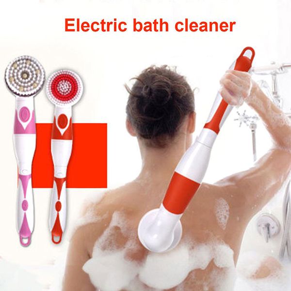 Automatisk duschborste 4 i 1 multifunktionell elektrisk badrengöring Massageborstar Vattentät Anti-halk dusch Spa Tool WH0601