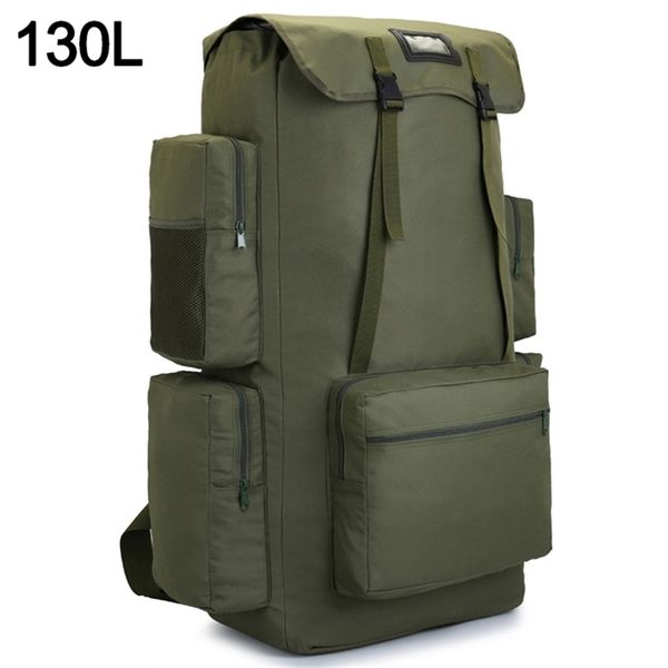 110L 130L MEN MENING SACO DE CAMPAGEM MECHING Backpack Grande Exército de escalada ao ar livre Trekking Travel Rucksack Bags Tactical Bagage Bag Xa860wa 220721