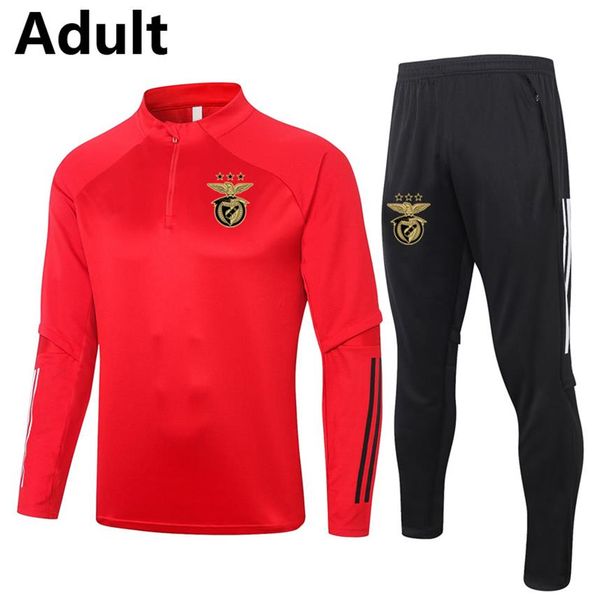 

2020 2021 benfica men soccer tracksuit sets soccer jogging jacket pants survetement winter soccer training suit running sets309w, Black;blue