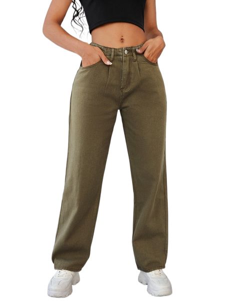 

slant pocket plicated detail jeans a9yv#, Blue