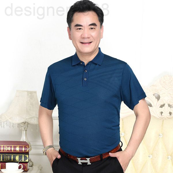 

men's polos designer summer 2022 new short sleeved men's polo shirt business casual print thin striped lapel t-shirt for men zk49, White;black