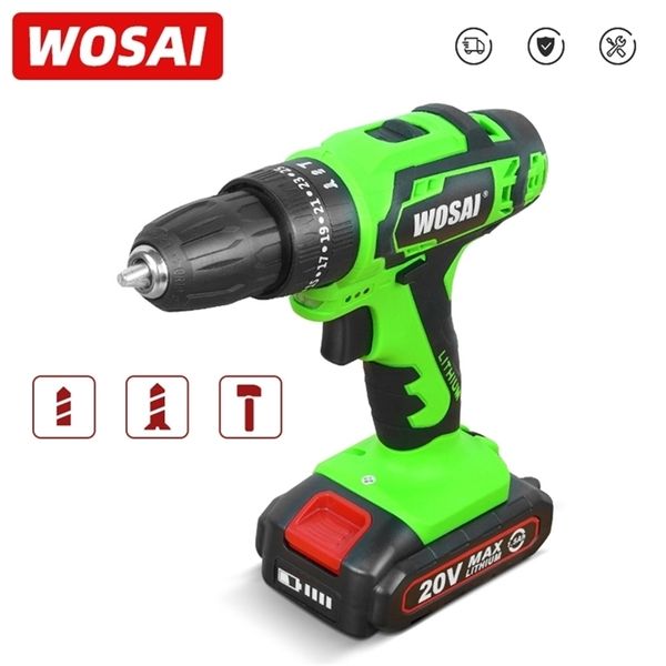 Wosai 20V Impact Electric Acter Actulet -inday Electric Drill Three Funct Durecriver Home Diy Power Tools Украшение 20125