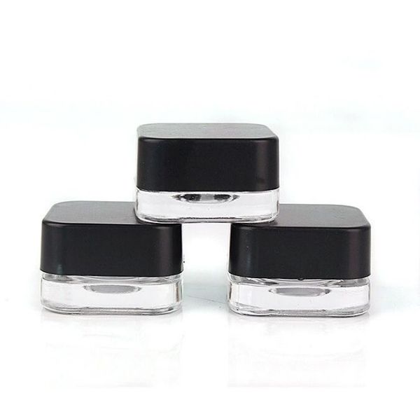 

9ml transparent glass square sub packaging sample of eye cream bottle