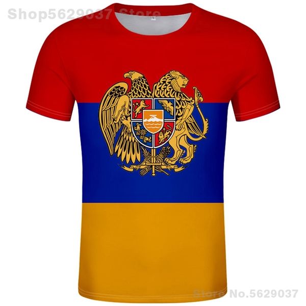 ARMENIA maglietta su misura gratuita nome numero po bianco grigio rosso nero tees maglietta paese braccio bandiera nazione armena am vestiti 220702