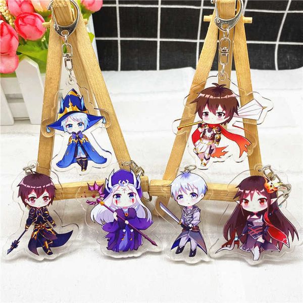

keychains animation surrounding full-time master key chain huang shaotian ye xiujun don't laugh acrylic double-sided pendant, Silver