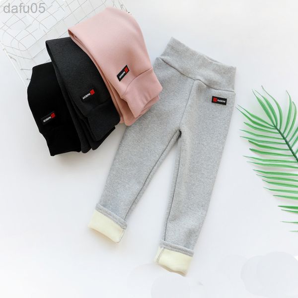 

girls leggings pants 2018 winter thickening cotton fleece children warm long pants children casual clothing winter legging girl l220808, Blue