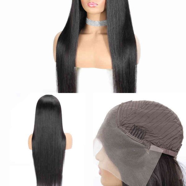 

nxy wigs front lace headgear staright wig human, Black
