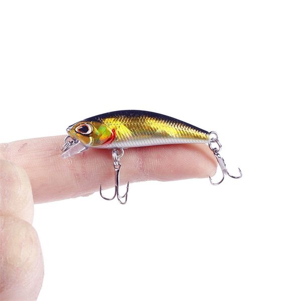 

1pcs mini minnow fishing lures wobblers 4 5cm 3 5g sinking artificial plastic hard bait crankbait jerkbait pesca bass tackle 220801