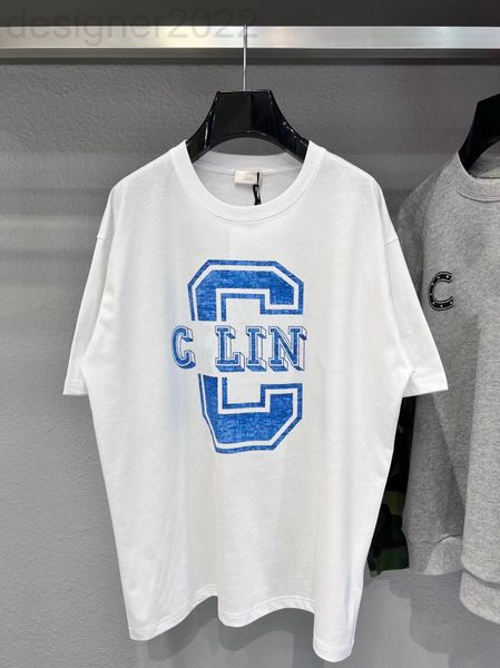 

women's t-shirt designer the ceiling version of c house is short sleeved cocoa with large c clip ce letters xmg2, White