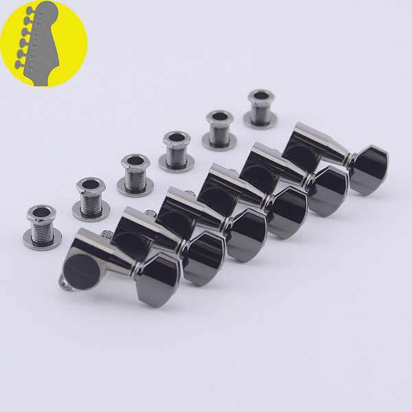 

6 in-line guitar machine heads tuners ( cosmo black )