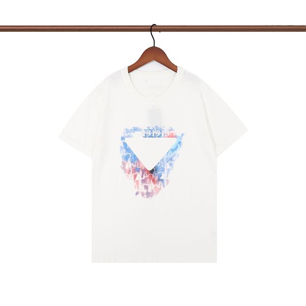 

men's t-shirts 2022 european and american high-end street fashion luxury casual prad new designer short sleeve couple pullover wholesal, White;black