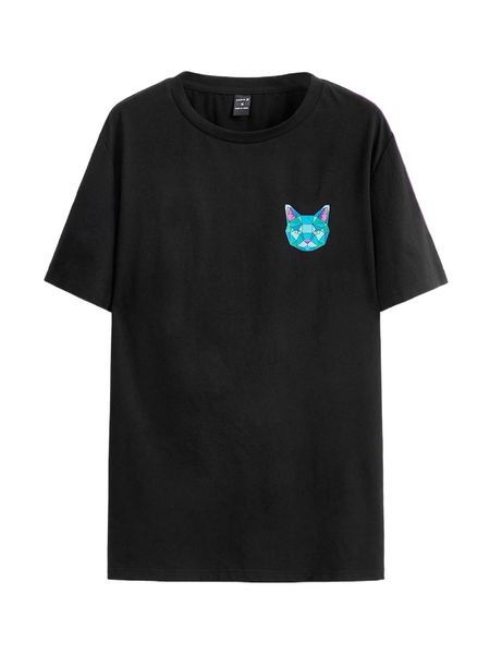 

x angry gato men cartoon graphic tee y9is#, White;black