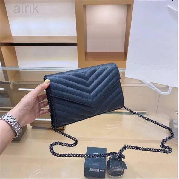 

genuine leather handbag comes with box woc chain bag women luxurys fashion designers bags female clutch classic girl handbags