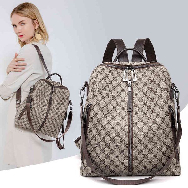 

new printed large capacity anti-theft backpack easy to carry multi-purpose travel bag mommy backpack women