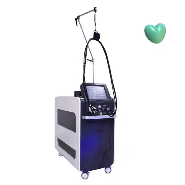 

755+1064nm double wavelength fiber laser permanent hair removal machine 5mm-18mm changable spot size with factory directly sale price, Black