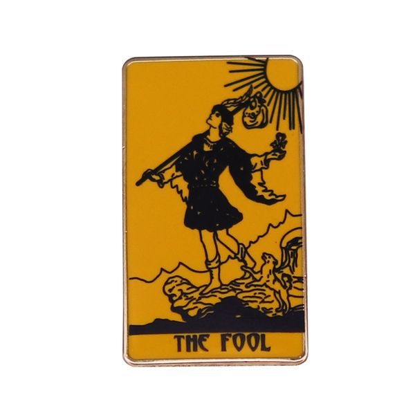 

one of the 22 major arcana 0 xxii the fool tarot badge pin, Blue