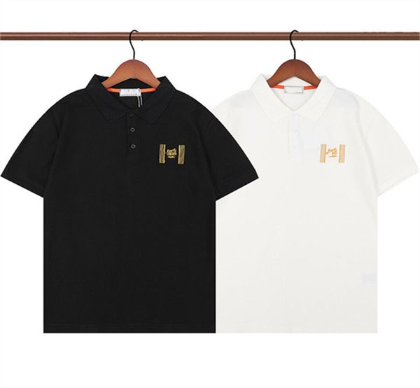 

men's stylist polo shirt luxury italian men's short sleeve fashion casual men's summer t-shirt available in a variety of colo, White;black