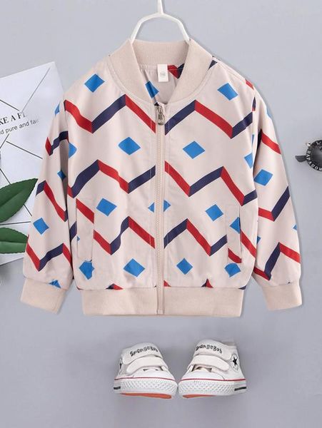 

toddler boys argyle & chevron print bomber jacket she, Blue;gray