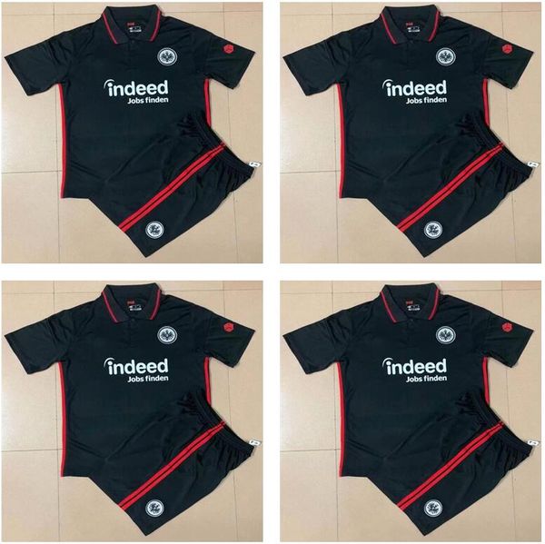 

21 22 eintracht frankfurt soccer jerseys 2021 2022 die adler sow silva kostic jovic football uniform kids kit kamada jersey hinteregg, Black;yellow