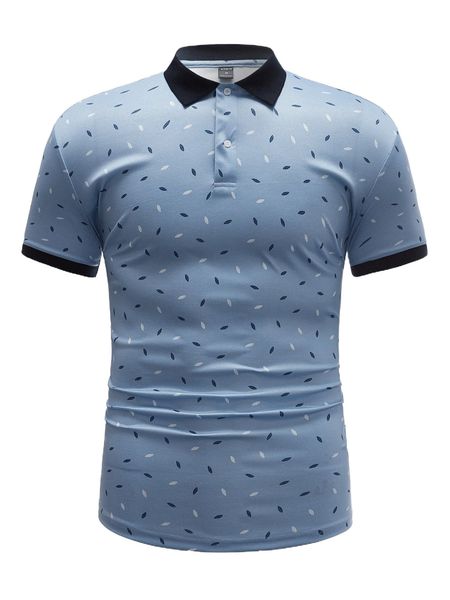 

men allover print polo shirt a6zm#, White;black