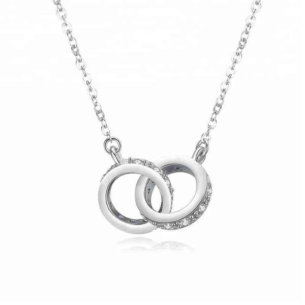 

wholale women jewelry 925 sterling sier cz necklace, Silver