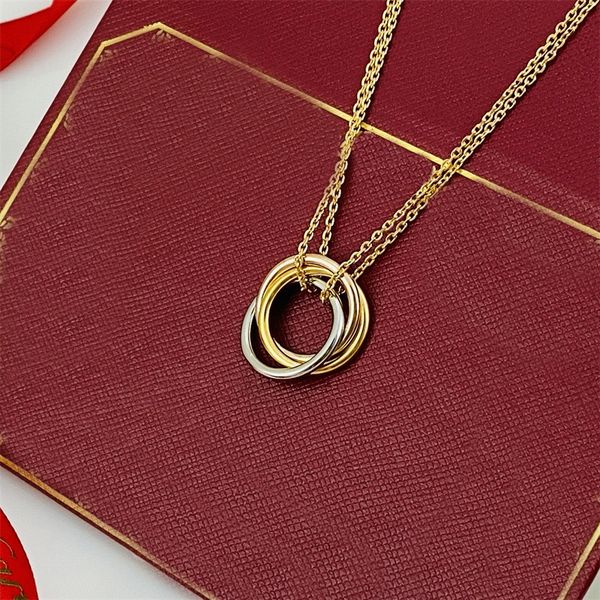 

designer 2022 new gold pendant necklace fashion luxury design 316l stainless steel festive gifts for women 3 options, Silver