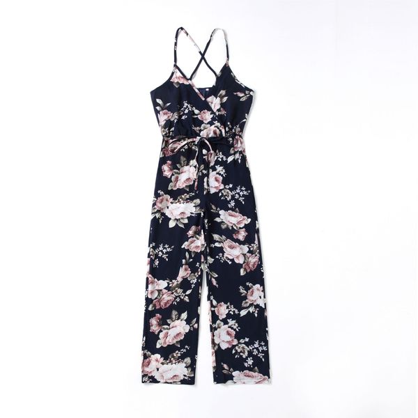 

women's jumpsuits & rompers 2022 elegant women v neck loose playsuit party ladies print romper short sleeve long jumpsuit lace up print, Black;white