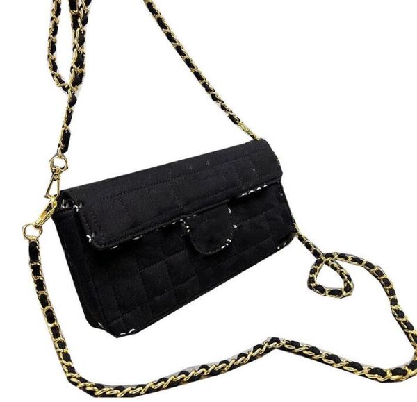 

tz classic black flap denim co letter bags france womens luxury designer detchable matelasse double chain clutch plaid full letter crossbody