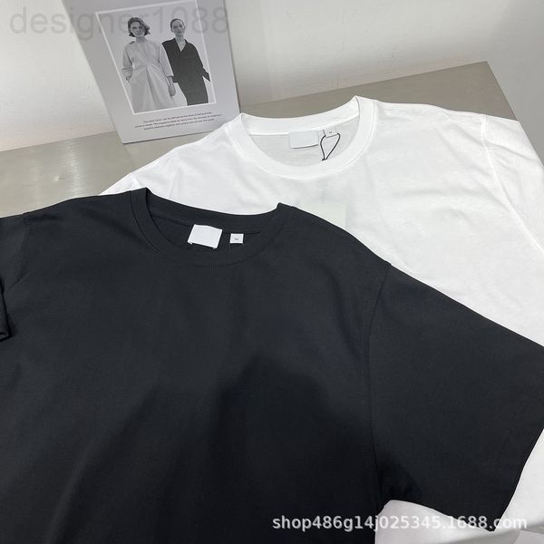 

women's t-shirt designer [correct version]home b 22 spring new round neck bottomed left chest letter simple t-shirt pure cotton loose h, White
