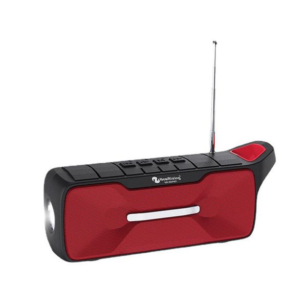 2023 Bluetooth-Lautsprecher, Antenne, Taschenlampe, Boombox 5.0, EDR, Dual-Woofer, Radio, FM, 3D-Stereo, tragbarer Hakengriff, BT-Lautsprecher NRB5FMD