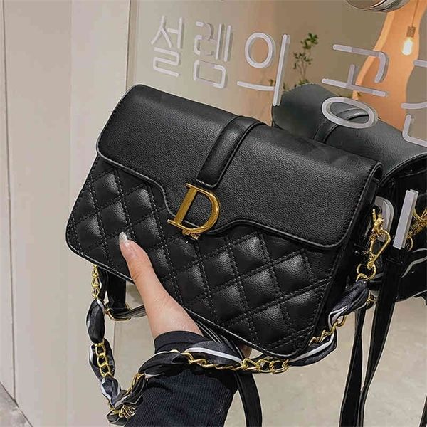 

68% off 60% off fashionable new style lock texture square lingge silk scarf chain small single shoulder messenger handbag