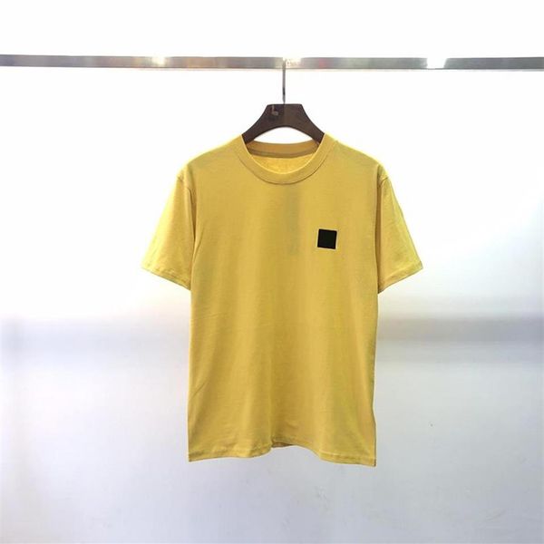 

2021 stone spring island men trendy cotton t-shirt men casual logo long sleeve couple loose o-neck male short sleeve t-shirt 02262268t, White;black