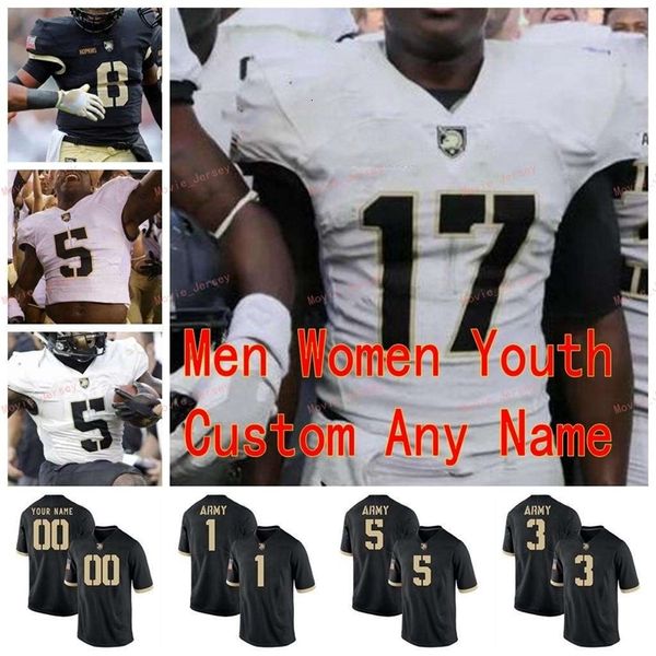 Nik1 Stitched Custom 61 Joe Steffy 7 Jaylon McClinton 8 Kelvin Hopkins Jr. 82 Alejandro Villanueva Army Black Knights Uomo Donna Youth Jersey