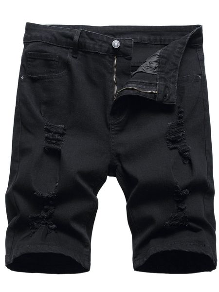 

romwe guys ripped denim jeans 50z2#, White;black
