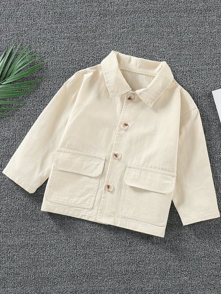 

toddler boys flap pocket coat she, Blue;gray