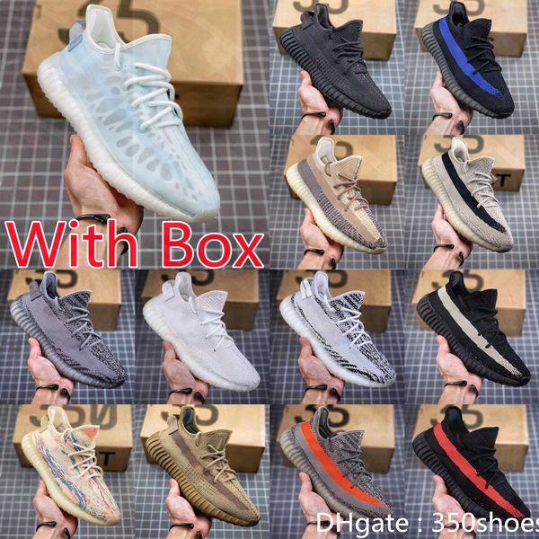 

with box'v2''yeezies''boosts''yezzies''350 running shoes sesame butter semi-frozen yellow cream, Black
