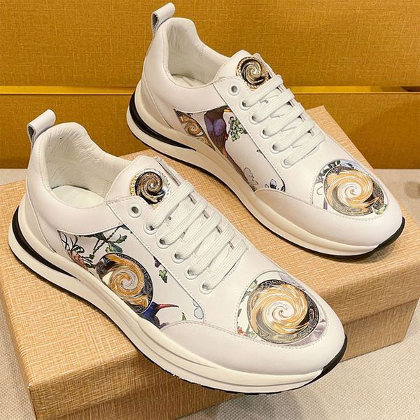 

Lace-up Flat Casual Sneakers Men Shoes Solid Color Classic Fashion Print Comfortable Versatile Outdoor Mountaineering Running Shoes DP437, Clear