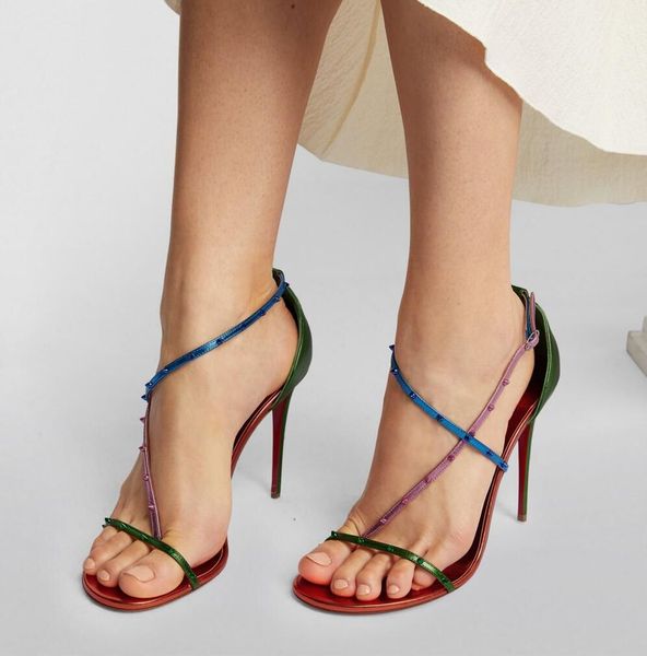 

summer spikita strap so me sandals women's red sloe shoes high heeled chunky heels reds sole dress party perfect cross sandalias strap, Black