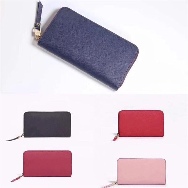 

whole ladies long wallet female student casual embossed leather coin wallet zipper long soft leather large-capacity wallet car278g, Red;black